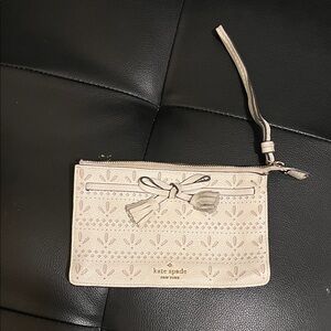 Kate Spade Cream Patterned Clutch